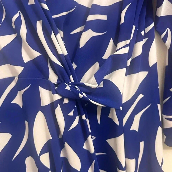 PRINTED DRESS -  BLUE/White dress - Picture 5 of 7